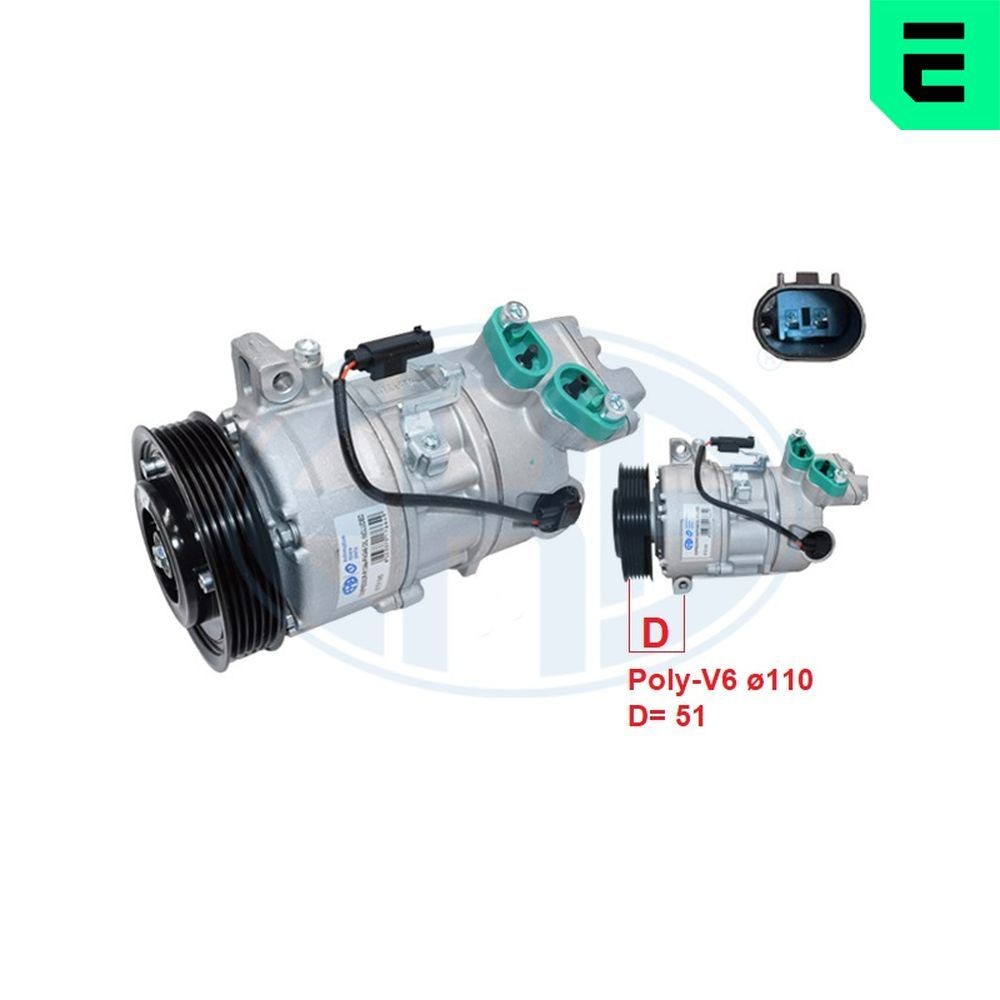 ERA Ilmastoinnin kompressori 670195 ERA Ilmastointilaitteen kompressori AUDI 670195