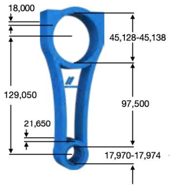 IPSA Biela CO008900 IPSA CO008900 Biela Toyota Avensis T27 Carrinha baratos
