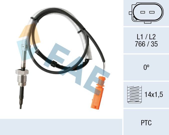 FAE Sensor, uitlaatgastemperatuur 68005 Uitlaatgas temperatuur sensor FAE POLO 68005 goedkoop