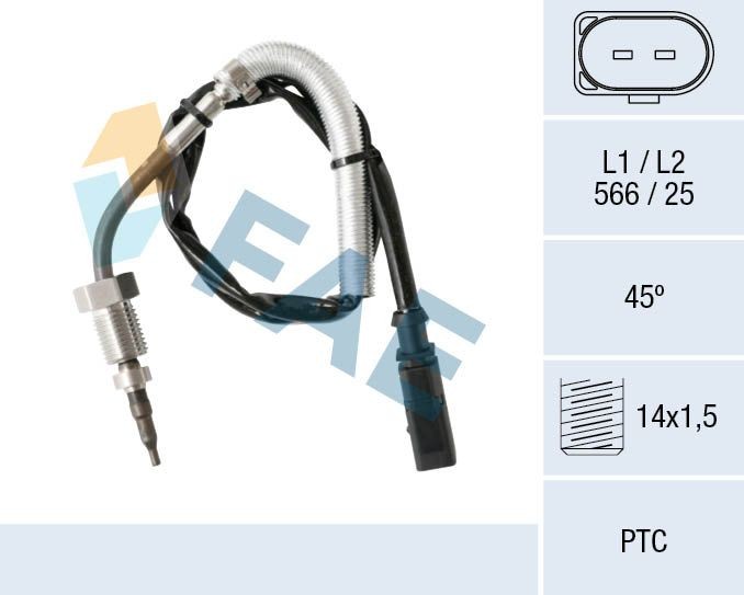 FAE Sensor, uitlaatgastemperatuur 68007 Nissan JUKE Sensor uitlaatgastemperatuur FAE 68007