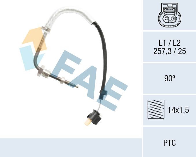 FAE Sensor, eksostemperatur 68031 Sensor avgasstempertur FAE Peugeot BOXER 68031