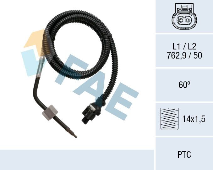 FAE Sensor, temperatura dos gases de escape 68041 Sensor temperatura dos gases de escape FAE BOXER 68041 baratos
