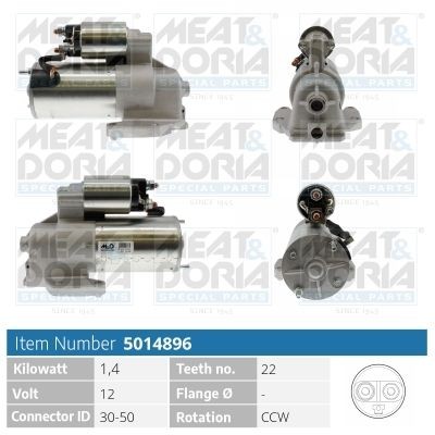 MEAT & DORIA Štartér 5014896 MEAT & DORIA Štartér MAZDA 5014896