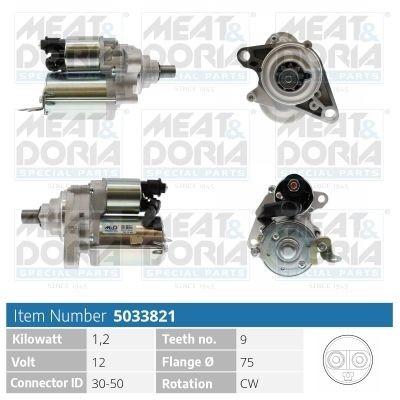 Motorino avviamento MEAT & DORIA 5033821 MEAT & DORIA 5033821 Motorino di avviamento Honda STREAM 2017