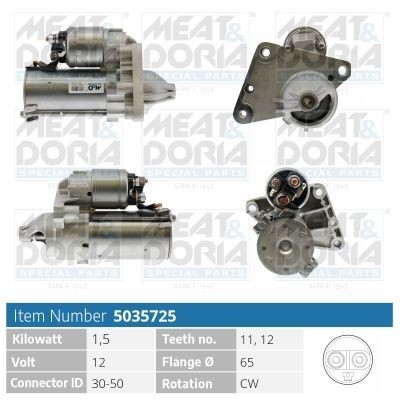 MEAT & DORIA Starter 5035725 5035725 MEAT & DORIA Starter Toyota billige