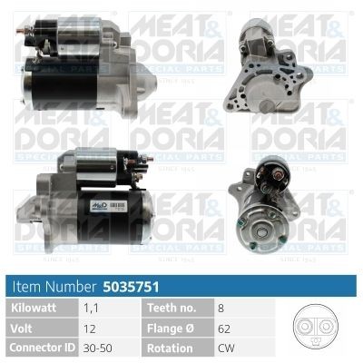 MEAT & DORIA Motorino avviamento 5035751 5035751 costo Motorino avviamento RENAULT VEL SATIS MEAT & DORIA