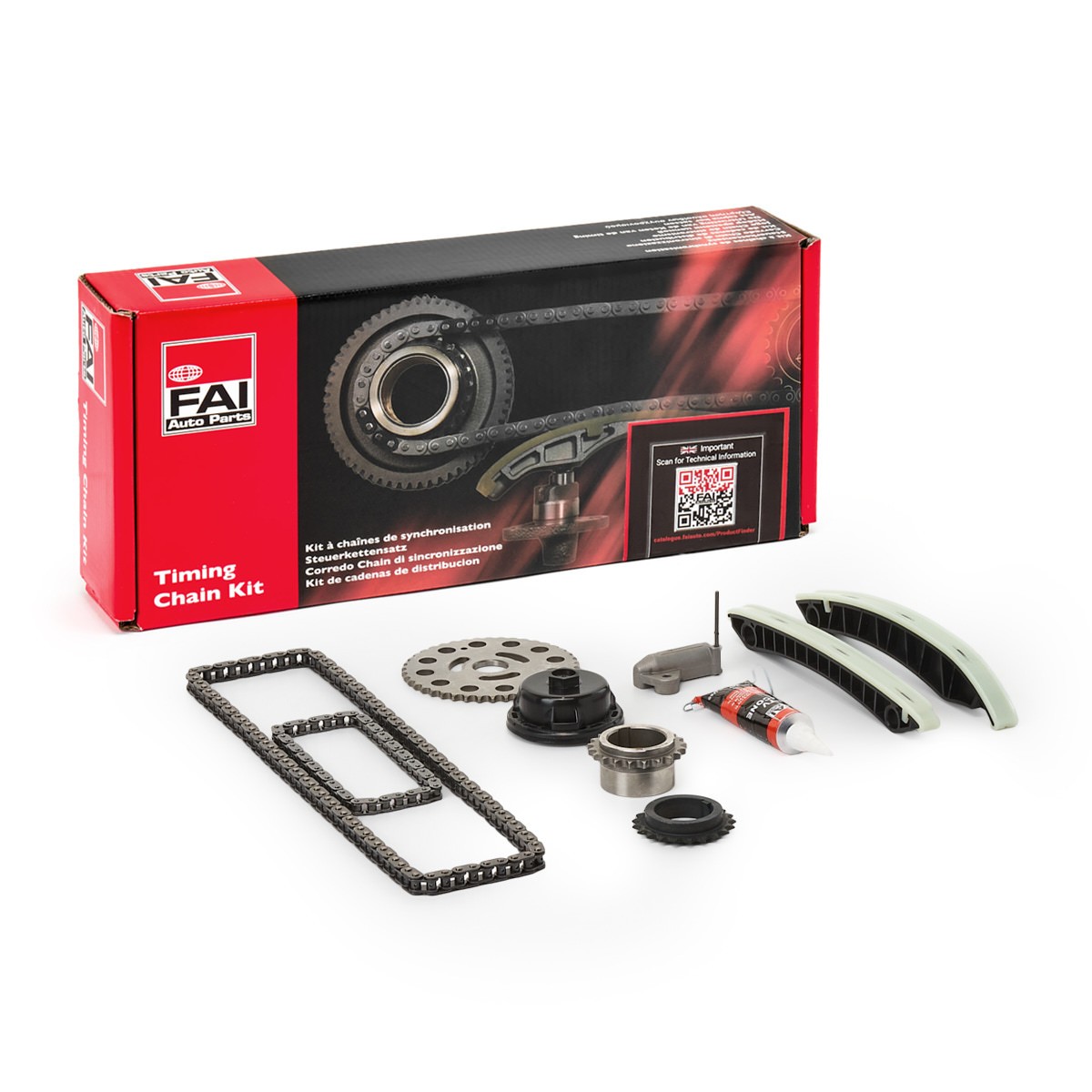 Sadales vārpstas piedziņas ķēdes komplekts FAI AutoParts TCK462 FAI AutoParts TCK462 Sadales vārpstas piedziņas ķēde Renault MODUS 2004