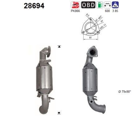 AS Katalysator 28694 Katalysator CITROËN AS 28694