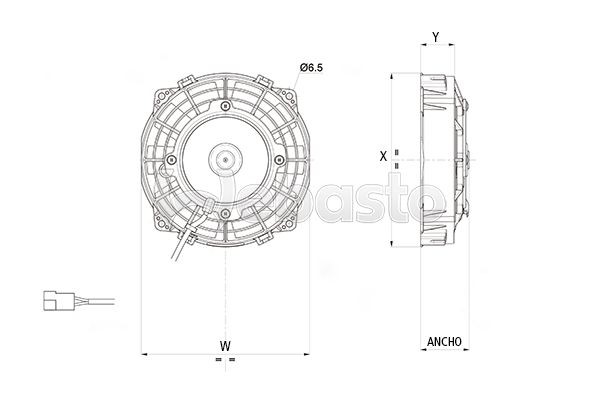 WEBASTO Koelventilatorwiel 62080137S1A Koelventilator WEBASTO HYUNDAI 62080137S1A