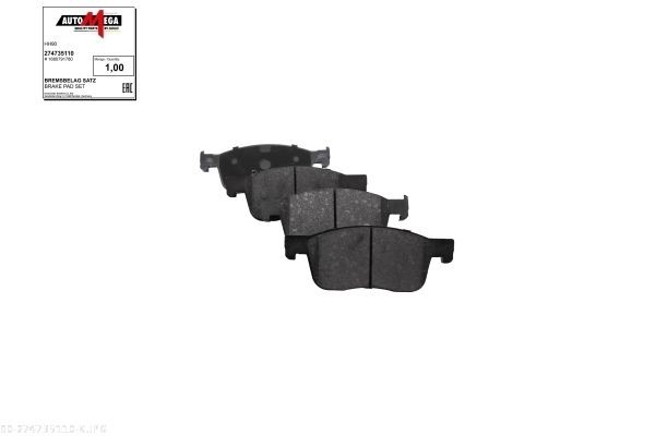 AUTOMEGA Bromsbelägg 274735110 274735110 AUTOMEGA bromsklossar Mazda 3
