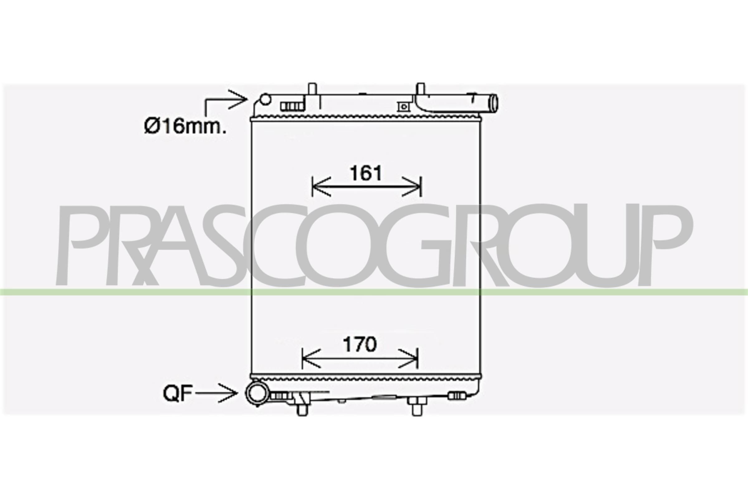 Radiators, Motora dzesēšanas sistēma PRASCO CI206R001 PRASCO CI206R001 Ūdens radiatori Toyota AYGO 2024