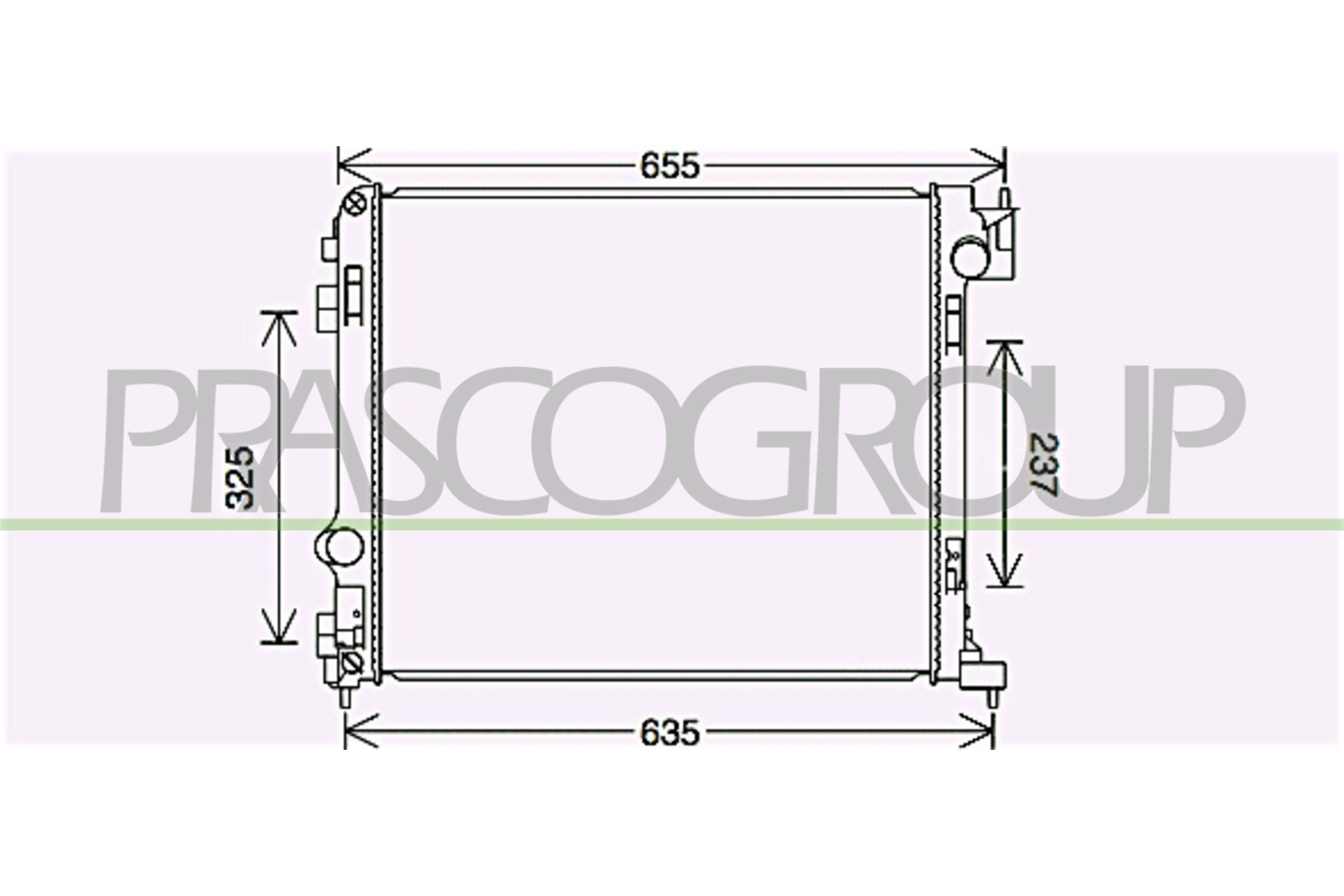 Radiators, Motora dzesēšanas sistēma PRASCO DS836R002 PRASCO DS836R002 Dzesēšanas radiatori NISSAN X-TRAIL 2016