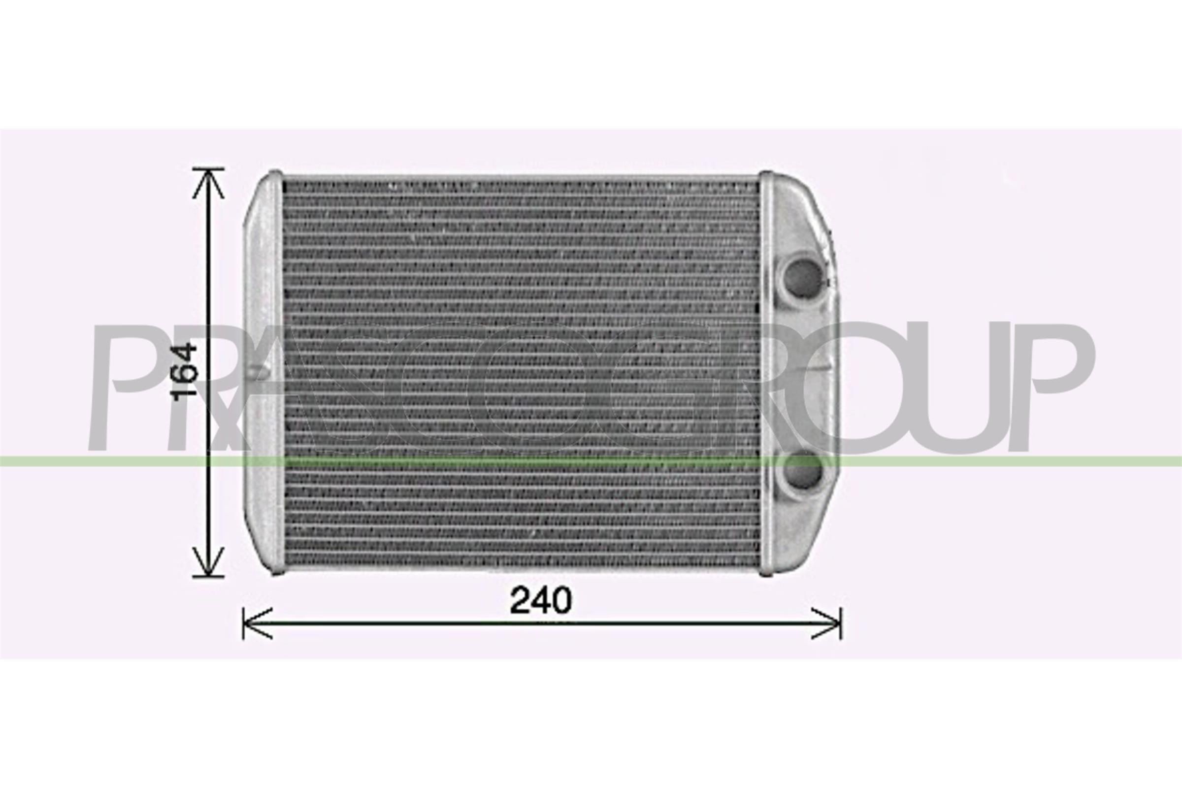 PRASCO Kachelradiateur, interieurverwarming FT030H004 Fiat 128 Kachelradiateur PRASCO FT030H004