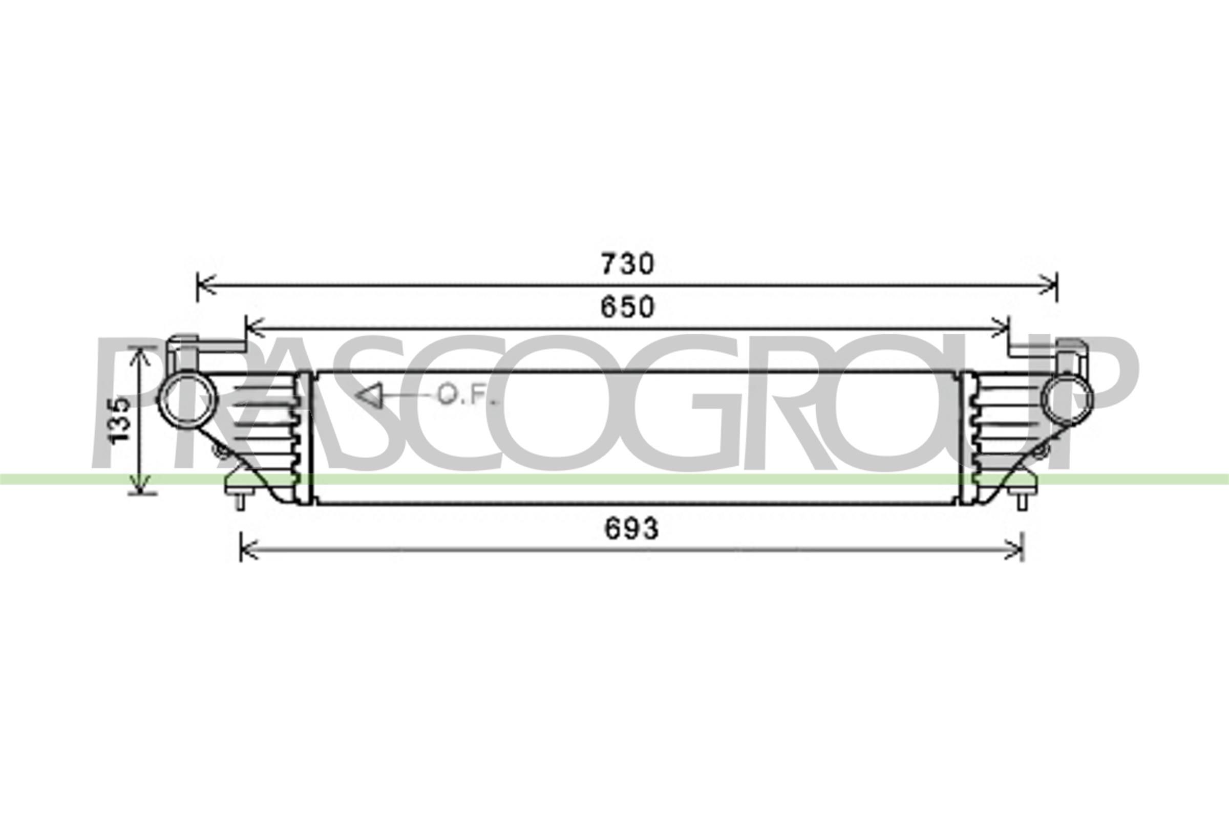 PRASCO Intercooler FT040N001 FT040N001 Ladeluftkjøler FIAT DUCATO PRASCO