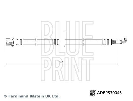 BLUE PRINT Bromsslang ADBP530046 BLUE PRINT ADBP530046 Bromsslang Camry VII Sedan (_V5_) original