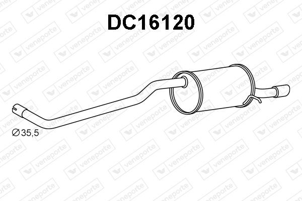 VENEPORTE Lõppsummuti DC16120 Summuti pütt VENEPORTE CHEVROLET DC16120