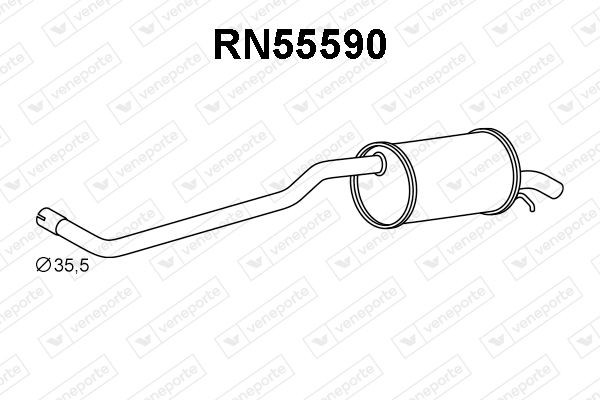 VENEPORTE Πίσω σιλανσιέ RN55590 RN55590 Καζανάκι HYUNDAI SANTA FE VENEPORTE