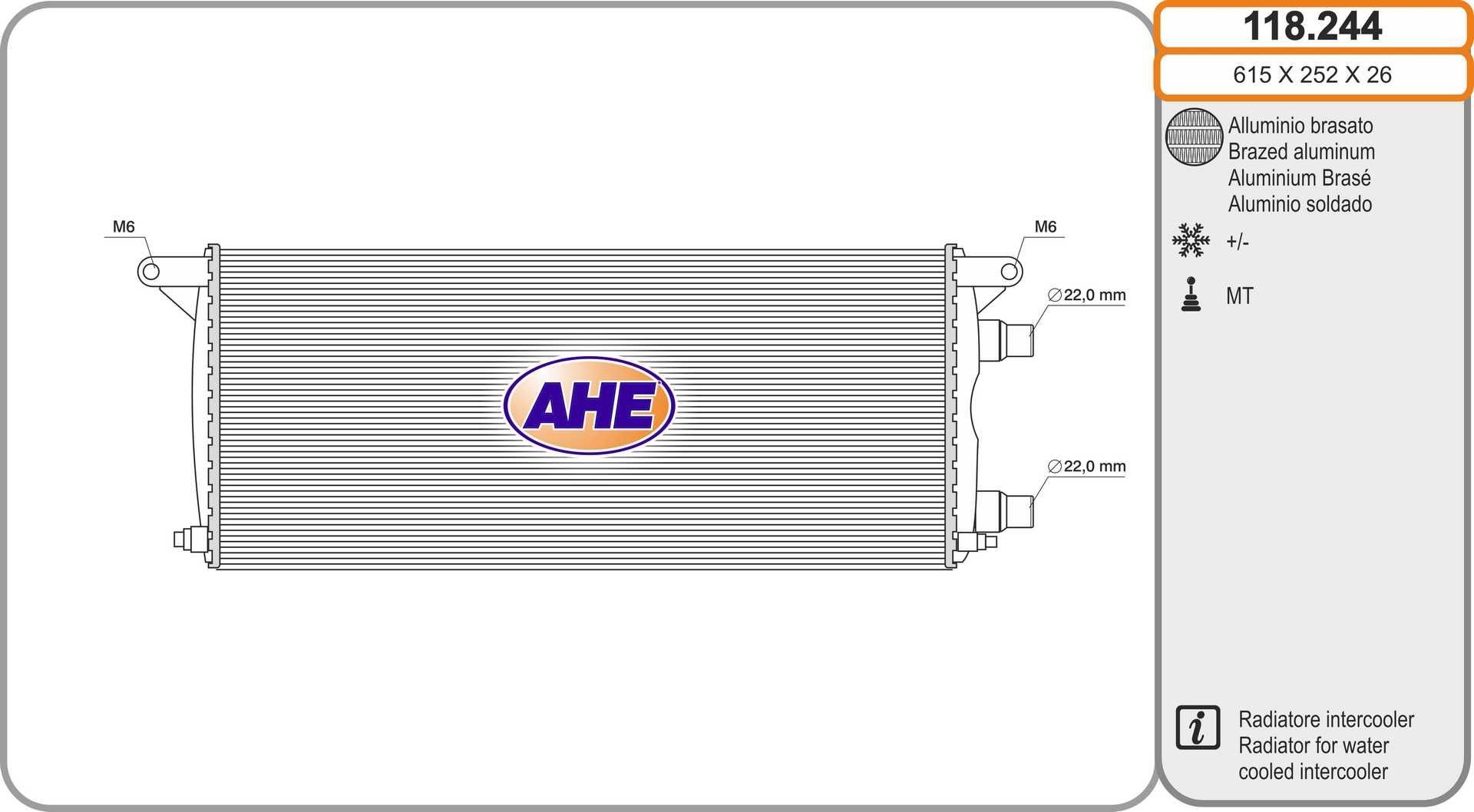 AHE Kylare 118.244 118.244 AHE kylare MERCEDES-BENZ C-klass