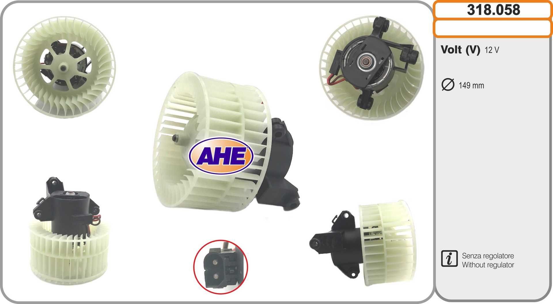AHE Pulseur d'air habitacle 318.058 318.058 AHE Ventilateur de chauffage Chevrolet pas cher