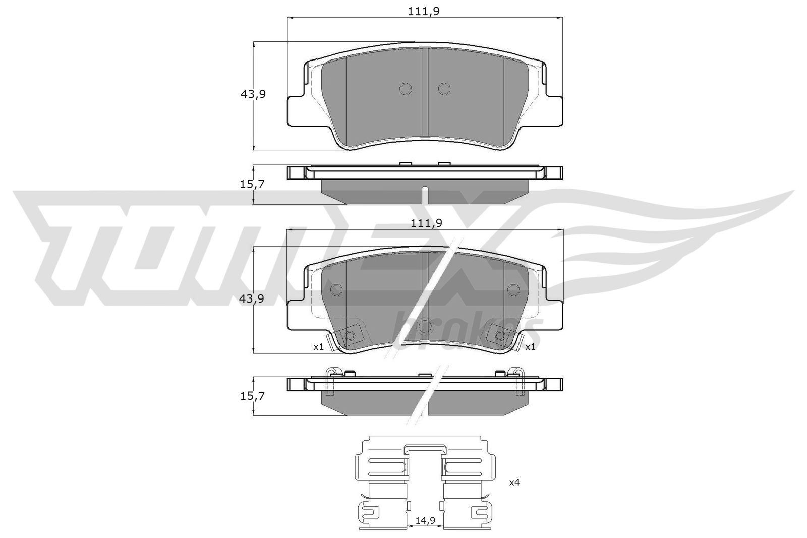 Jarrupalat, levyjarru TOMEX brakes TX 60-26 TOMEX brakes TX 60-26: Jarrupala Hyundai SONATA 2025