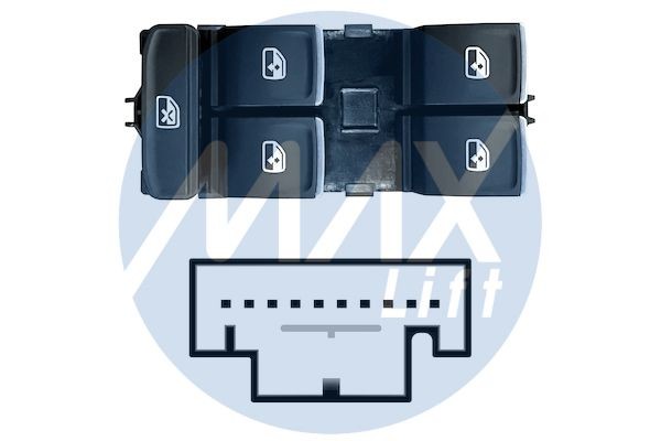 Interruttore, Alzacristallo MAX SVW124 MAX SVW124 Pulsante alzacristalli Volkswagen TOURAN 2025