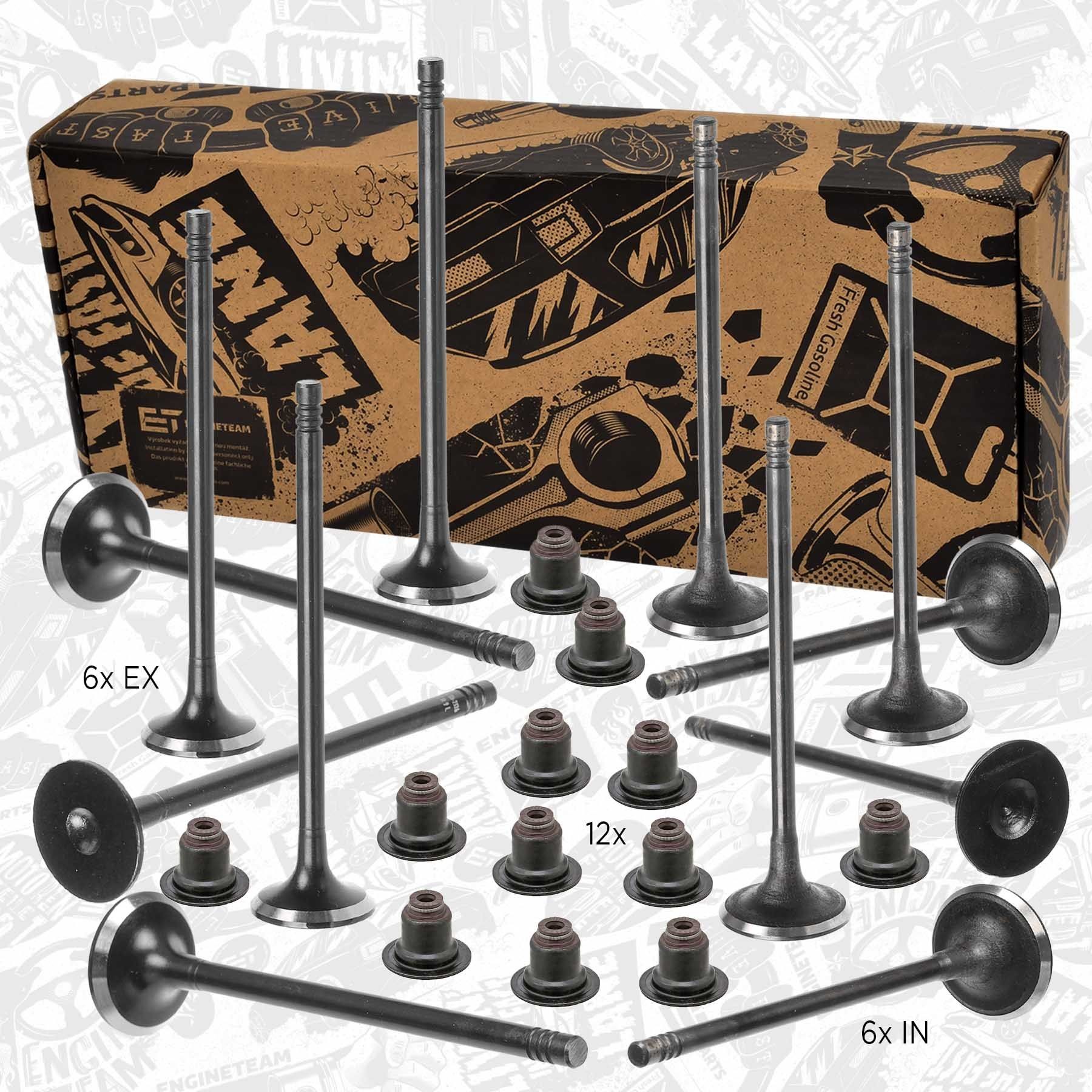 ET ENGINETEAM Kit de soupapes, soupapes d’admission/d’échappement VS0025 ET ENGINETEAM VS0025 Kit de soupapes, soupapes d’admission/d’échappement