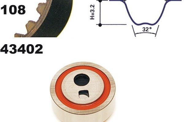 MAPCO Distributieriem set 23402 Mitsubishi L300 / DELICA Tandriemset MAPCO 23402