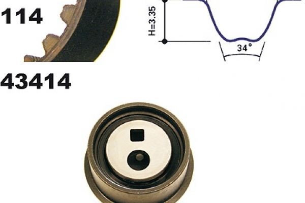 MAPCO Timing belt kit 23416 23416 MAPCO camshaft belt for PEUGEOT