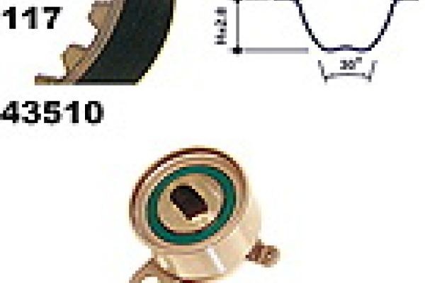 MAPCO Distributieriem set 23510 23510 Distributieriemset TOYOTA RAV 4 MAPCO