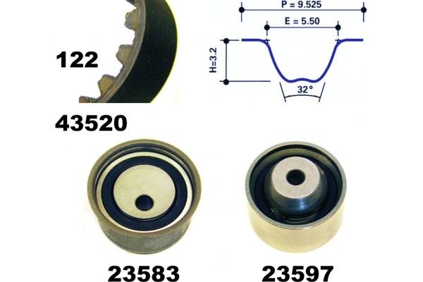 MAPCO Registerreimsett 23520 Registerreimsett MAPCO PAJERO SPORT 23520 billige