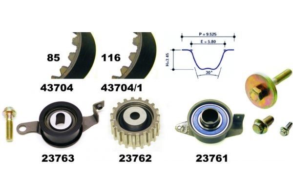 MAPCO Kit cinghia di distribuzione 23704 23704 costo Kit cinghia di distribuzione FORD KA MAPCO