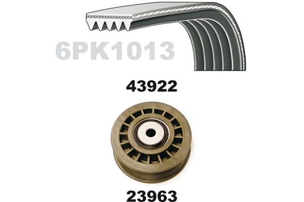 MAPCO Kileremsett 23937 Drivremsett MAPCO Ford TRANSIT COURIER 23937