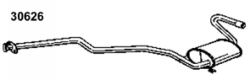 MAPCO Midtre lydpotte 30626 30626 Midtre lyddemper FORD ESCORT MAPCO