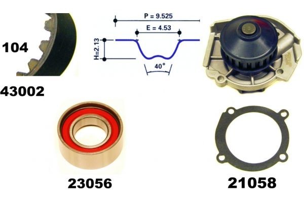 MAPCO Veepump + hammasrihmakomplekt 41002 Hammasrihma komplekt MAPCO JUKE 41002 odav