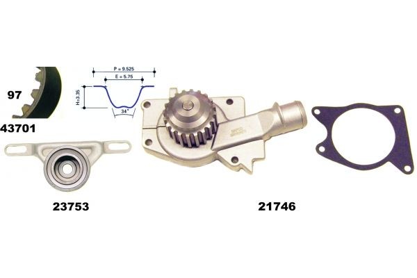 MAPCO Wasserpumpe + Zahnriemensatz 41701 MAPCO 41701 Wasserpumpe + Zahnriemensatz FORD Fiesta Mk2 Schrägheck (FBD) 1.0 (FBD) 45 PS 1984