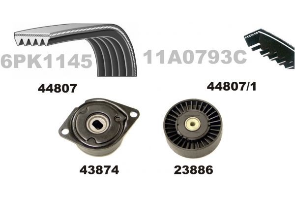 MAPCO Jogo de correias trapezoidais estriadas 73807 73807 Kit de correias trapezoidais estriadas NISSAN MICRA MAPCO