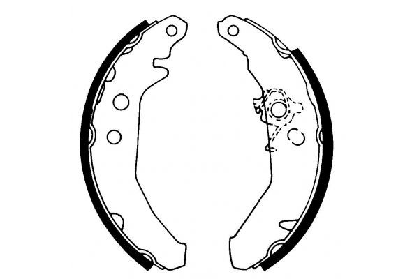 MAPCO Kit ganasce freni 8818 MAPCO 8818 costo Ganasce freno Ford Fiesta Mk3 originale