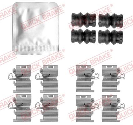 QUICK BRAKE Monteringssett, bremseklosser 109-0168 Tibehørsett, skivebremse belegg QUICK BRAKE 300 109-0168 billige