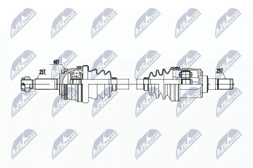 Aandrijfas NTY NPW-HY-603 NTY NPW-HY-603 Aandrijfassen HYUNDAI ACCENT 2006