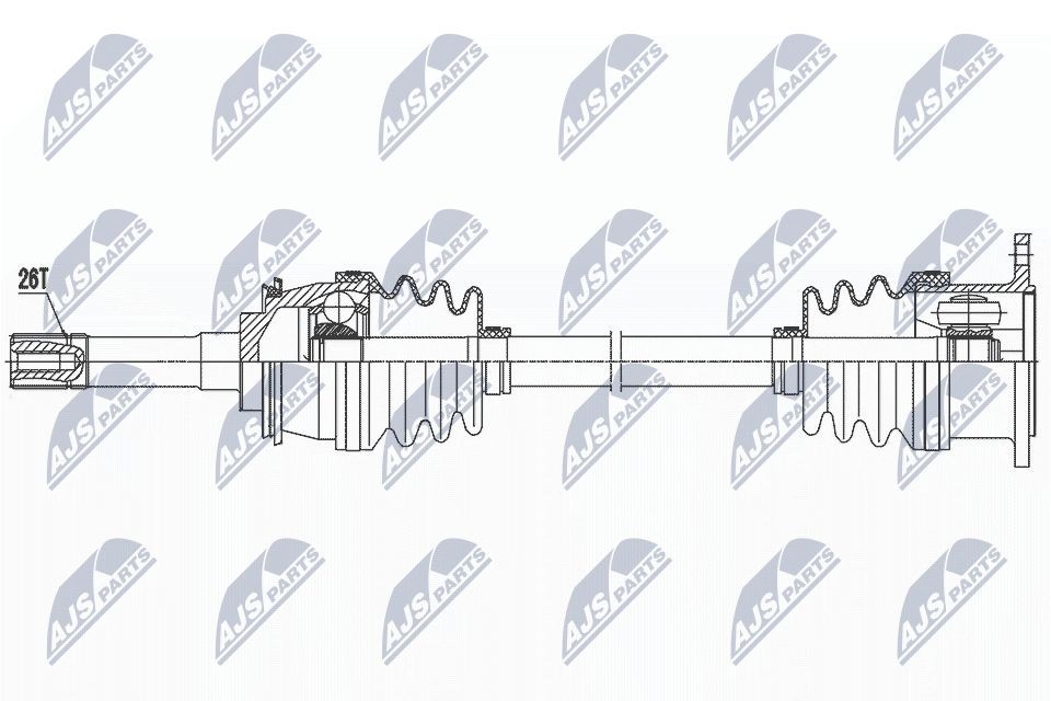 Aandrijfas NTY NPW-SU-056 NTY NPW-SU-056 Aandrijfas SUZUKI GRAND VITARA 2002