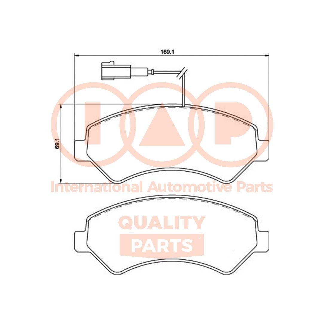IAP QUALITY PARTS Piduriklotsid 704-08032P Pidurikattekomplekt, ketaspidur IAP QUALITY PARTS Peugeot 407 704-08032P