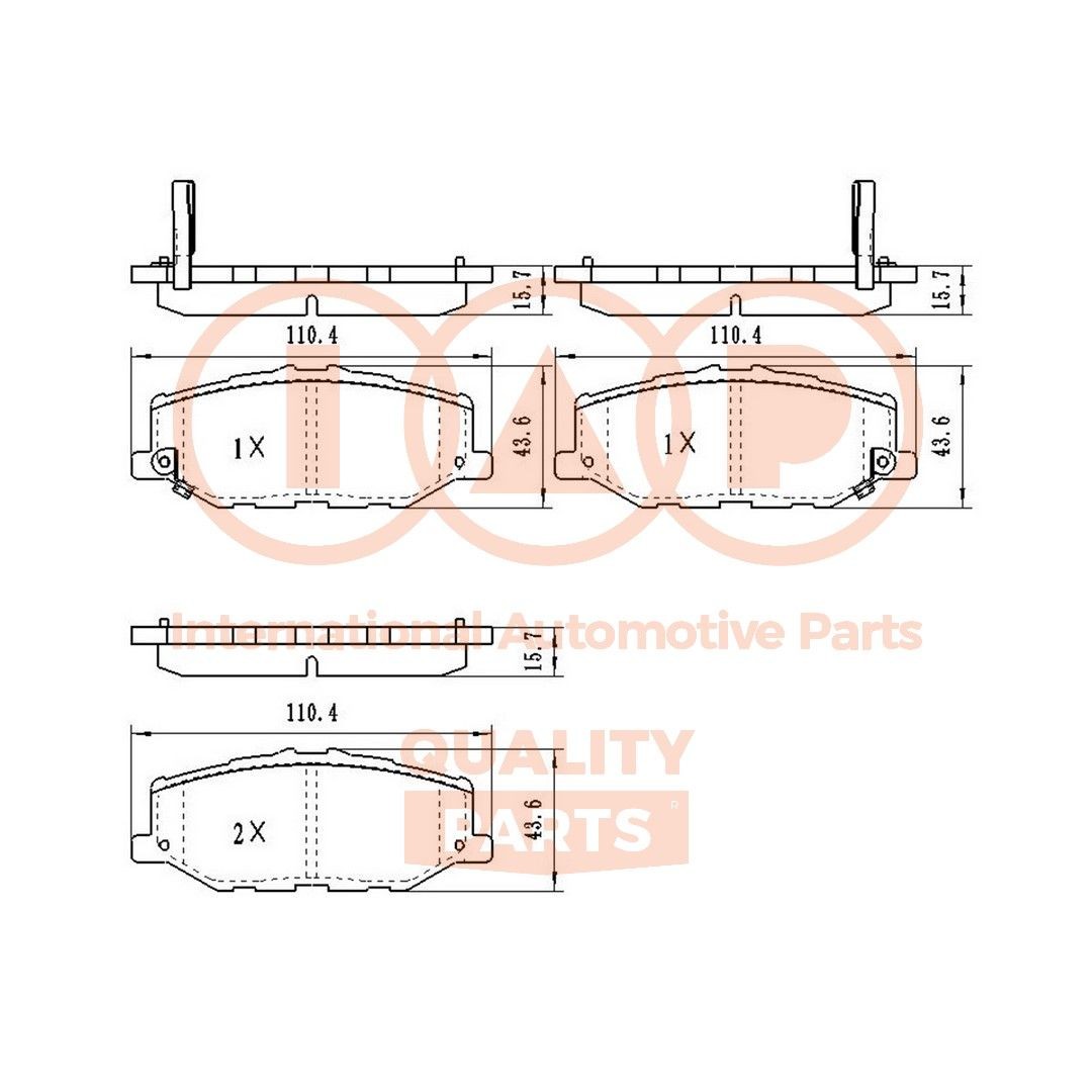 IAP QUALITY PARTS Kit pastiglie freni 704-16035 704-16035 costo Pastiglie dei freni IAP QUALITY PARTS SUZUKI JIMNY