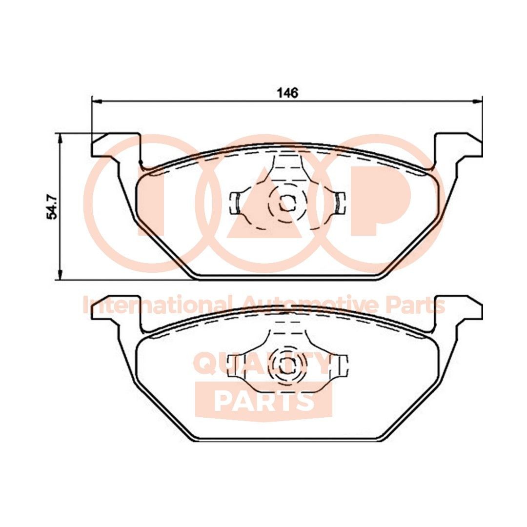IAP QUALITY PARTS Bromsbelägg 704-50040 AUDI bromsklossar IAP QUALITY PARTS 704-50040