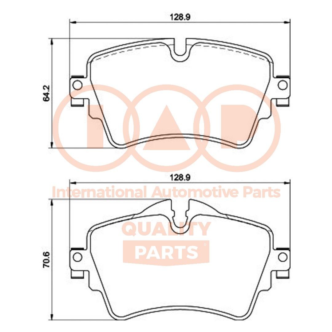 IAP QUALITY PARTS Bremseklosser 704-51005P Bremsekloss-sett IAP QUALITY PARTS 1-serie 704-51005P billige