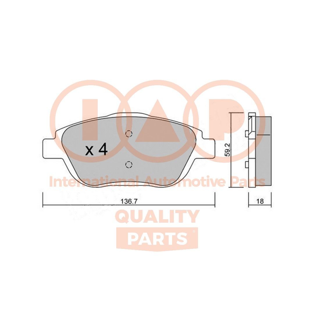 IAP QUALITY PARTS Brzdové doštičky/platničky 704-52022 Platničky IAP QUALITY PARTS TIGRA 704-52022 lacné