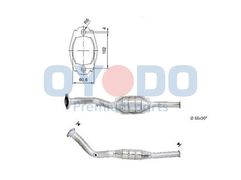 Oyodo Catalyseur 10N0140-OYO Silencieux de catalyseur Oyodo BIPPER 10N0140-OYO pas cher