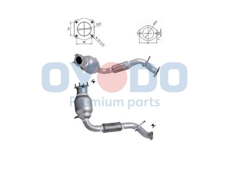 Catalyseur Oyodo 20N0117-OYO Oyodo 20N0117-OYO Pot catalytique FORD TRANSIT 2008