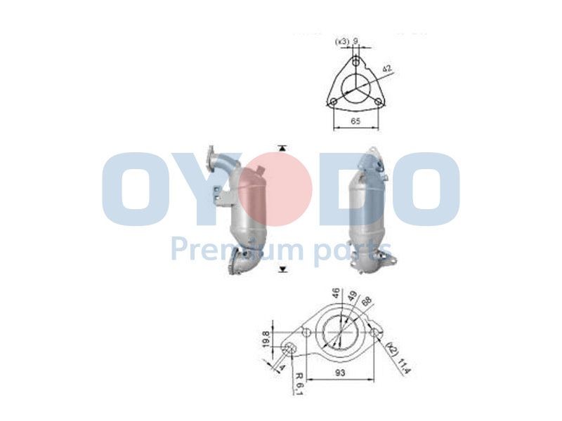 Catalyseur Oyodo 20N0121-OYO Oyodo 20N0121-OYO Pot catalyseur TOYOTA YARIS 2011