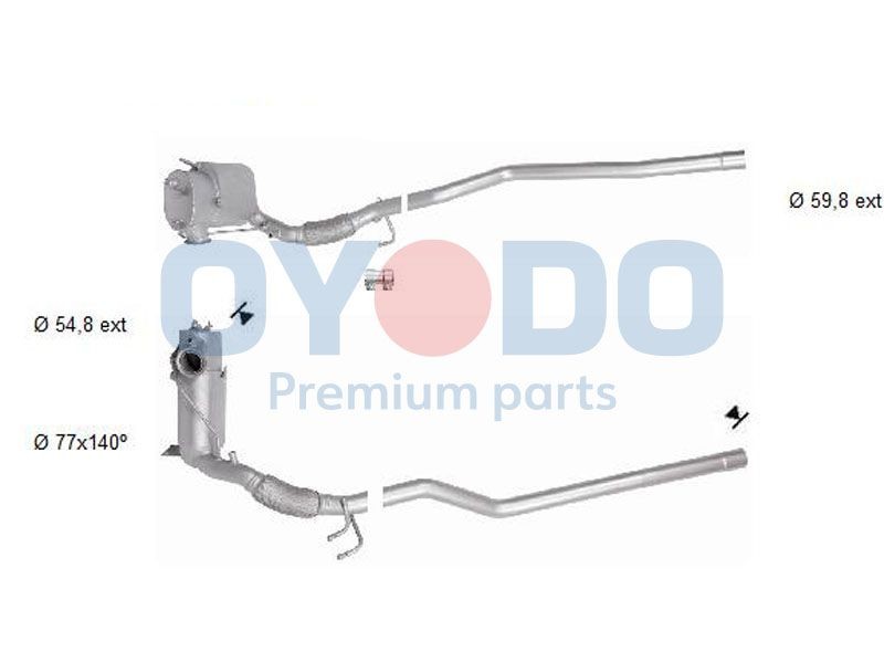 Φίλτρο μικροσωματιδίων Oyodo 20N0129-OYO Oyodo 20N0129-OYO: DPF Audi Q3 2012