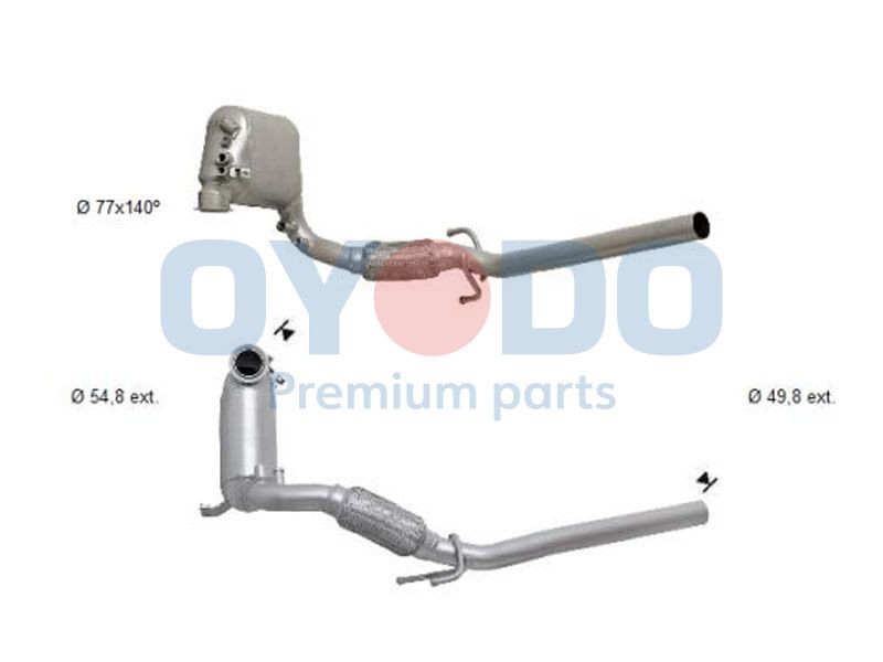 Partikelfilter (DPF) Oyodo 20N0136-OYO Oyodo 20N0136-OYO Partikelfilter VW POLO 2007